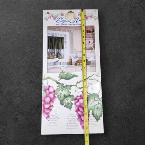 Vintage Plaid Elegant Home Stencils Set of 3 Tuscan French Country 1996 NOS - Picture 11 of 12